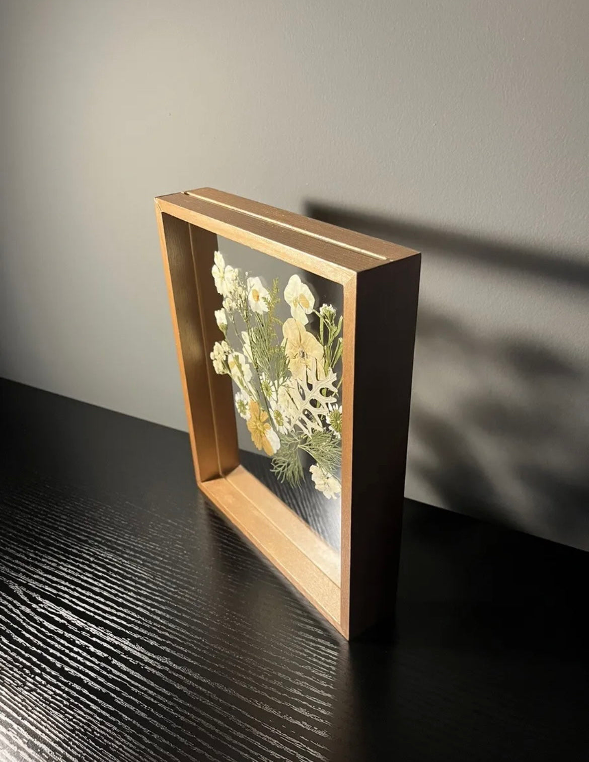 Rose gold flower art