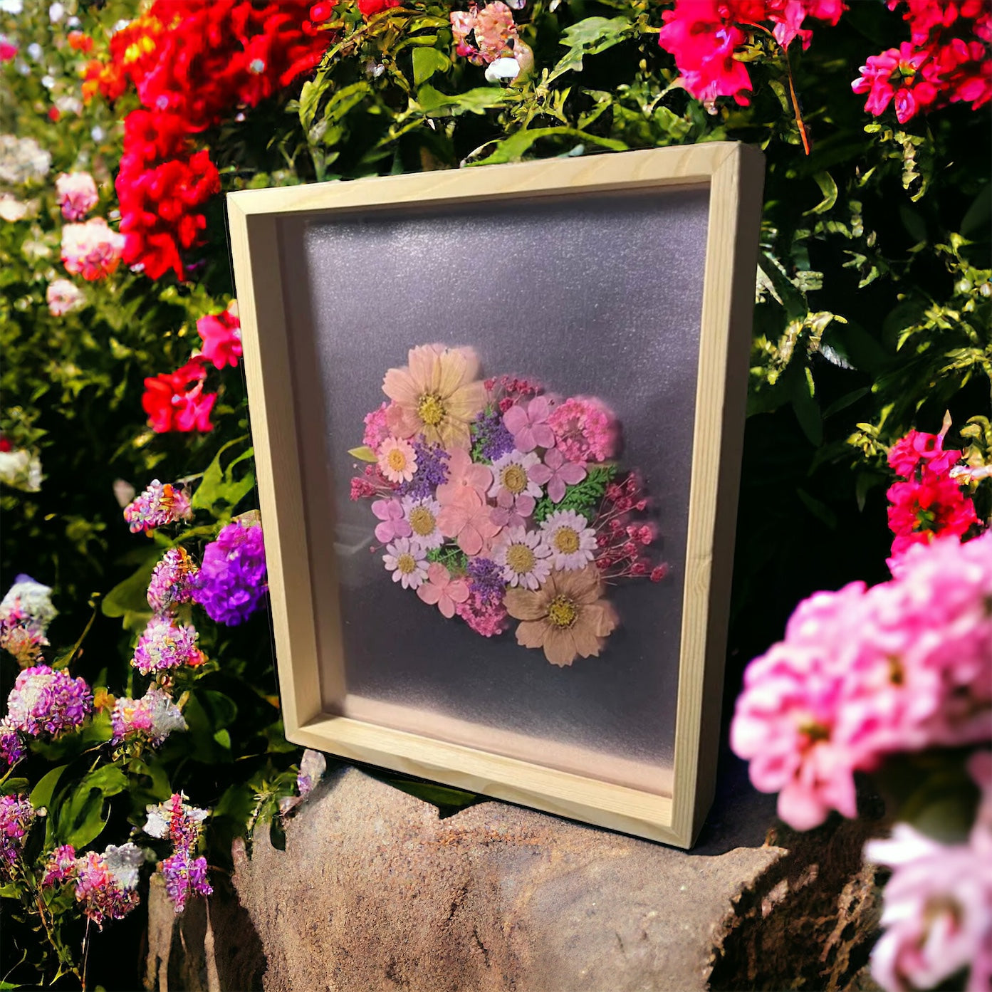 Purple background flower art