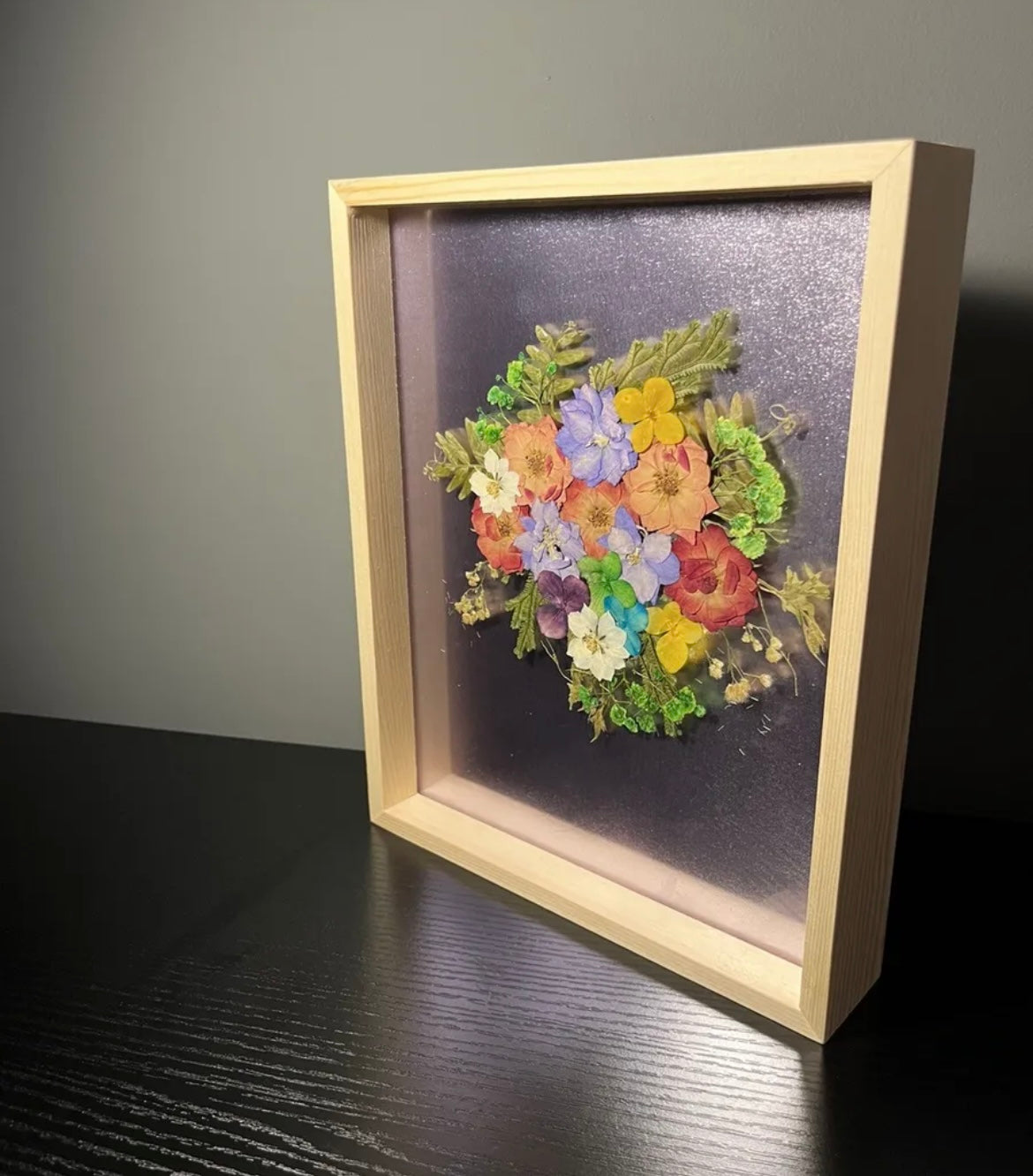 Purple multi-color flower art