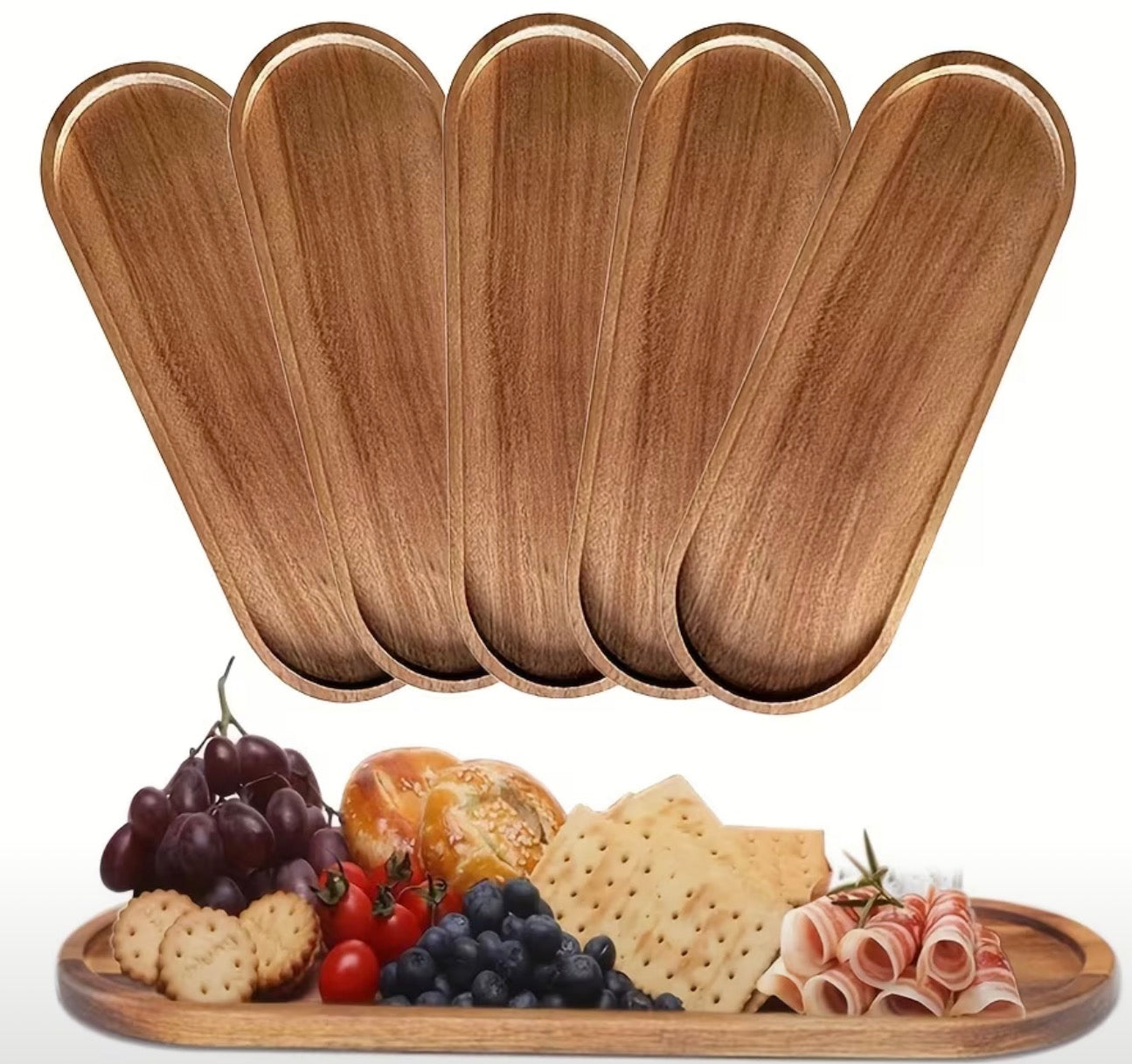 Natural Acacia Wood Serving Tray