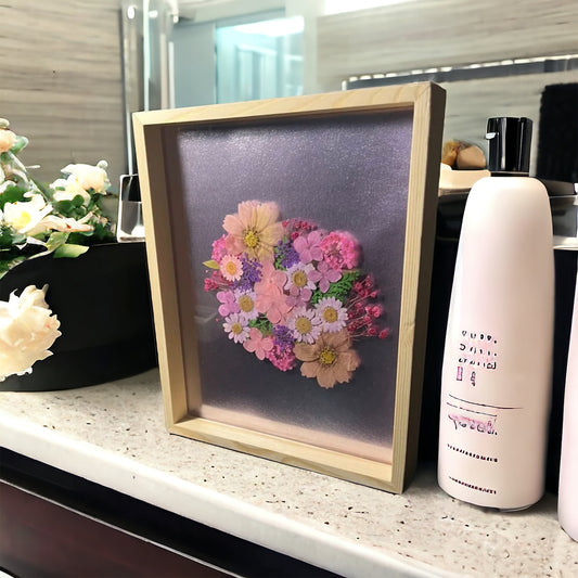 Purple background flower art
