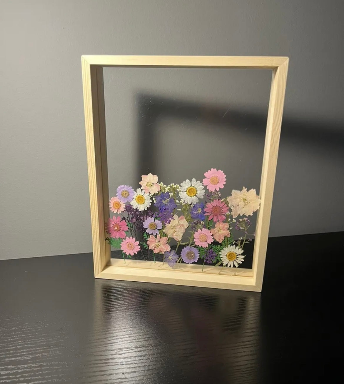 Pink and purple flower art