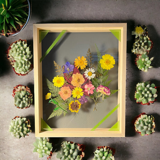 Fall multicolor flower art