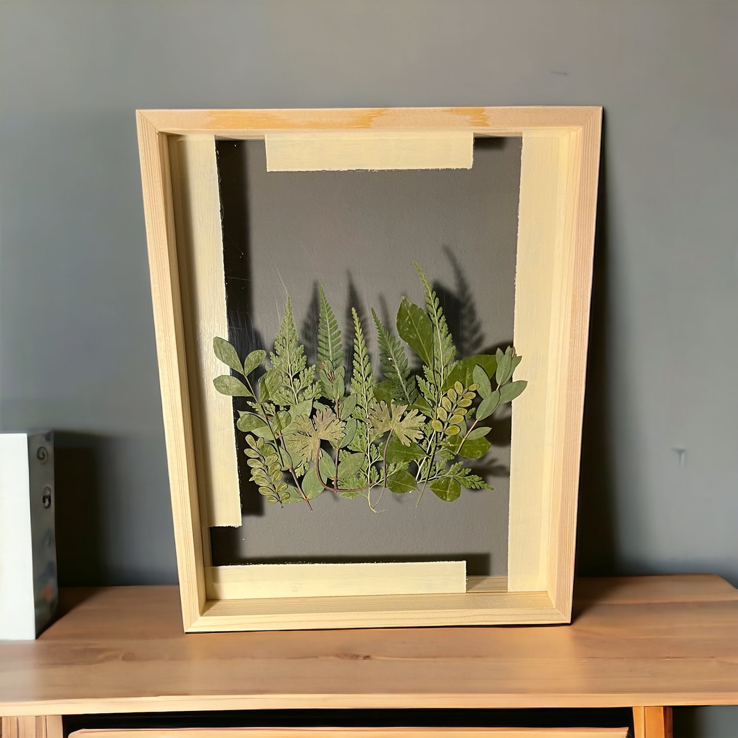 Neutral greenery flower art