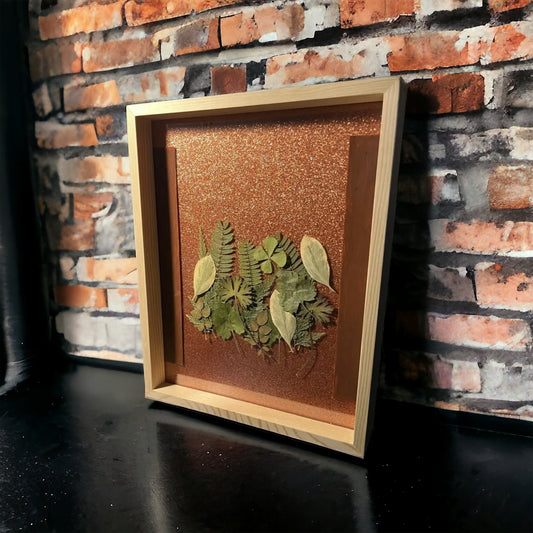 Braune grüne Blumenkunst